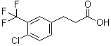 structure of CAS# 900027-15-8, 4-Chloro-3-(trifluoromethyl)benzenepropanoic acid