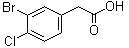 3-溴-4-氯苯乙酸分子结构 (CAS 90004-80-1)