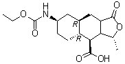 (3R,3aR,4S,4aR,7R,8aR,9aR)-7-[(Ethoxycarbonyl)amino]dodecahydro-3-methyl-1-oxonaphtho[2,3-c]furan-4-carboxylic acid molecular structure (CAS 900161-13-9)
