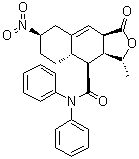 (3R,3aS,4S,4aS,7R,9aR)-1,3,3a,4,4a,5,6,7,8,9a-Decahydro-3-methyl-7-nitro-1-oxo-N,N-diphenylnaphtho[2,3-c]furan-4-carboxamide molecular structure (CAS 900186-72-3)
