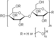 羟乙基纤维素分子结构 (CAS 9004-62-0)