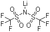 structure of CAS# 90076-65-6, Lithium bis(trifluoromethanesulphonyl)imide;Bis(trifluoromethylsulfonyl)amine lithium salt