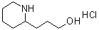 2-Piperidinepropanol hydrochloride molecular structure (CAS 90226-88-3)