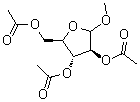 甲基 D-阿拉伯呋喃糖苷三乙酸酯分子结构 (CAS 90244-44-3)