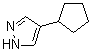 structure of CAS# 90253-22-8, 4-Cyclopentyl-1H-pyrazole