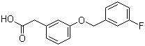 3-(3-氟苄氧基)苯乙酸分子结构 (CAS 902836-26-4)