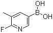 结构式 CAS# 904326-92-7, 6-氟-5-甲基吡啶-3-硼酸
