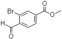 Methyl 3-bromo-4-formylbenzoate molecular structure (CAS 90484-53-0)