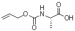 structure of CAS# 90508-28-4, N-Allyloxycarbonyl-L-alanine;N-[(2-Propen-1-yloxy)carbonyl]-L-alanine; Alloc-Ala-OH; N-(Allyloxycarbonyl)alanine; N-Alloc-L-alanine