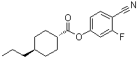 trans-4-Propylcyclohexanecarboxylic acid 4-cyano-3-fluorophenyl ester molecular structure (CAS 90525-57-8)