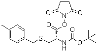 (S)-[2-[(2,5-Dioxo-1-pyrrolidinyl)oxy]-1-[[[(4-methylphenyl)methyl]thio]methyl]-2-oxoethyl]carbamic acid 1,1-dimethylethyl ester molecular structure (CAS 90545-10-1)