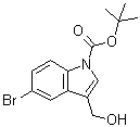 5-Bromo-3-(hydroxymethyl)-1H-indole-1-carboxylic acid 1,1-dimethylethyl ester molecular structure (CAS 905710-14-7)