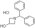 structure of CAS# 90604-02-7, 1-(Diphenylmethyl)-3-hydroxyazetidine hydrochloride;1-Benzhydrylazetidin-3-ol hydrochloride