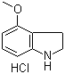 4-甲氧基-2,3-二氢-1H-吲哚盐酸盐分子结构 (CAS 90609-70-4)