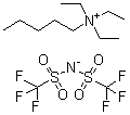 三乙基戊基铵二(三氟甲基磺酰基)亚胺盐分子结构 (CAS 906478-91-9)