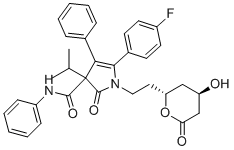 阿托伐他汀吡咯烷酮内酯分子结构 (CAS 906552-19-0)