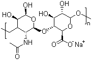 structure of CAS# 9067-32-7, Sodium hyaluronate;Hyaluronic acid sodium salt; Chlamyhyaluronic acid sodium salt