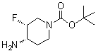 (3R,4S)-4-Amino-3-fluoropiperidine-1-carboxylic acid tert-butyl ester molecular structure (CAS 907544-17-6)