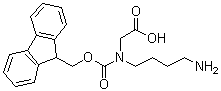 N-(4-Aminobutyl)-N-[(9H-fluoren-9-ylmethoxy)carbonyl]glycine molecular structure (CAS 908117-93-1)
