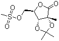5-O-Methanesulfonate-2,3-O-isopropylidene-2-C-methyl-D-ribonic-gamma-lactone molecular structure (CAS 908128-94-9)