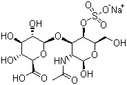 硫酸软骨素钠分子结构 (CAS 9082-07-9)