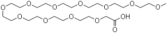 3,6,9,12,15,18,21,24,27,30,33-十一氧杂三十四烷酸分子结构 (CAS 908258-58-2)
