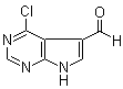 4-氯-7H-吡咯并[2,3-d]嘧啶-5-甲醛分子结构 (CAS 908287-21-8)