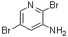 structure of CAS# 90902-84-4, 2,5-Dibromo-3-pyridinamine;2,5-Dibromo-3-aminopyridine; 2,5-Dibromopyridin-3-amine; 2,5-Dibromopyridin-3-ylamine