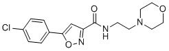 结构式 CAS# 909090-75-1, 5-(4-氯苯基)-N-(2-吗啉-4-基乙基)异恶唑-3-甲酰胺