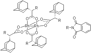 Tetrakis[(S)-(+)-(1-adamantyl)-(N-phthalimido)acetato]dirhodium(II) molecular structure (CAS 909389-99-7)