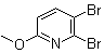 2,3-Dibromo-6-methoxypyridine molecular structure (CAS 909720-21-4)