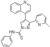 3-(6-Methyl-2-pyridinyl)-N-phenyl-4-(4-quinolinyl)-1H-pyrazole-1-carbothioamide molecular structure (CAS 909910-43-6)