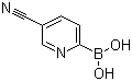 5-氰基吡啶-2-硼酸分子结构 (CAS 910547-29-4)