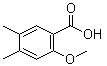 structure of CAS# 91061-36-8, 2-Methoxy-4,5-dimethylbenzoic acid