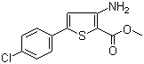 结构式 CAS# 91076-93-6, 3-氨基-5-(4-氯苯基)噻吩-2-羧酸甲酯