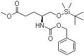 (S)-Methyl 4-(benzyloxycarbonylamino)-5-(tert-butyldimethylsilyloxy)pentanoate molecular structure (CAS 911050-87-8)