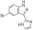 5-Bromo-3-(1H-imidazol-2-yl)-1H-indazole molecular structure (CAS 911305-83-4)