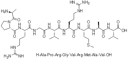 L-Alanyl-L-prolyl-L-arginylglycyl-L-valyl-L-arginyl-L-methionyl-L-alanyl-L-valine molecular structure (CAS 911483-66-4)
