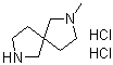 structure of CAS# 91188-26-0, 2-Methyl-2,7-diazaspiro[4.4]nonane dihydrochloride