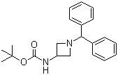 1-二苯甲基氮杂环丁烷-3-氨基甲酸叔丁酯分子结构 (CAS 91189-18-3)