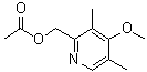 4-Methoxy-3,5-dimethyl-2-pyridinemethanol acetate (ester) molecular structure (CAS 91219-90-8)