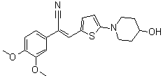 (alphaZ)-alpha-[[5-(4-Hydroxy-1-piperidinyl)-2-thienyl]methylene]-3,4-dimethoxybenzeneacetonitrile molecular structure (CAS 912287-56-0)