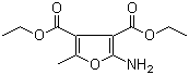 structure of CAS# 91248-60-1, Diethyl 2-amino-5-methyl-3,4-furandicarboxylate