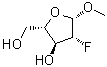 Methyl 2-deoxy-2-fluoro-beta-L-arabinofuranoside molecular structure (CAS 913370-23-7)