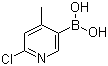 2-Chloro-4-methylpyridine-5-boronic acid molecular structure (CAS 913836-08-5)