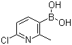 (6-Chloro-2-methyl-3-pyridinyl)boronic acid molecular structure (CAS 913836-15-4)