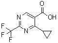 4-Cyclopropyl-2-(trifluoromethyl)pyrimidine-5-carboxylic acid molecular structure (CAS 914201-19-7)