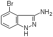 结构式 CAS# 914311-50-5, 4-溴-1H-吲唑-3-胺