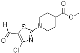 1-(4-氯-5-甲酰基-2-噻唑基)-4-哌啶羧酸甲酯分子结构 (CAS 914348-64-4)