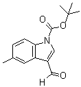 结构式 CAS# 914348-94-0, 3-甲酰基-5-甲基-1H-吲哚-1-羧酸叔丁酯